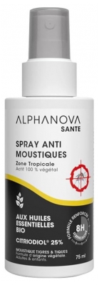 Alphanova Spray Anti-Moustiques Zone Tropicale 75 ml