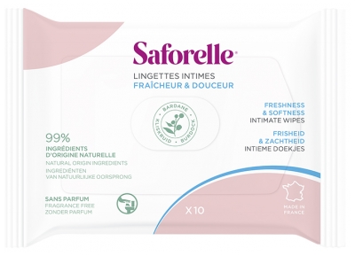 Saforelle Lingettes Intimes 10 Lingettes