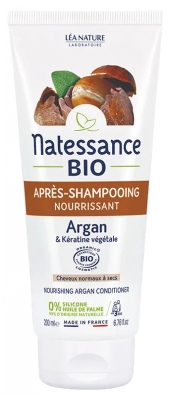 Natessance Après-Shampooing Nourrissant Argan Bio et Kératine Végétale 200 ml