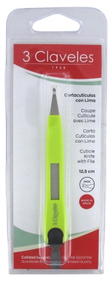 3 Claveles Cuticle Cutter con Lima - Colore: Verde