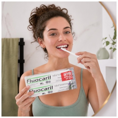 Fluocaril Natur'Essence Dentifrice Blancheur Bi-Fluoré Lot de 2 x 75 ml