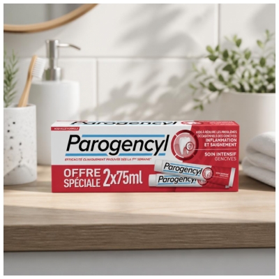 „Parogencyl“ Intensyviosios Dantenų Priežiūros Dantų Pasta, 2 x 75 ml pakuotė