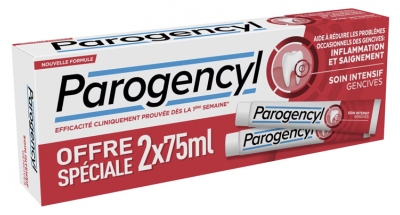 „Parogencyl“ Intensyviosios Dantenų Priežiūros Dantų Pasta, 2 x 75 ml pakuotė