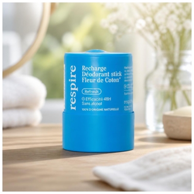 Respire Deodorante Stick Fleur de Coton Biologico Ricarica 50 g