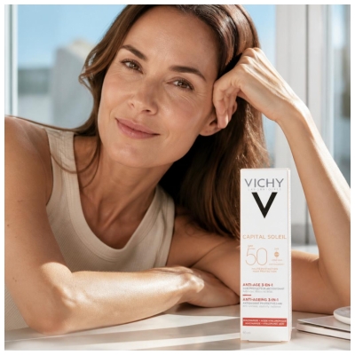 Vichy Capital Soleil 3 w 1 Anti-Aging Pielęgnacja Przeciwutleniająca SPF50 50 ml