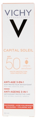 Vichy Capital Soleil 3 w 1 Anti-Aging Pielęgnacja Przeciwutleniająca SPF50 50 ml