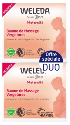 Weleda Balsamo per il Massaggio Delle Smagliature Set di 2 x 150 ml