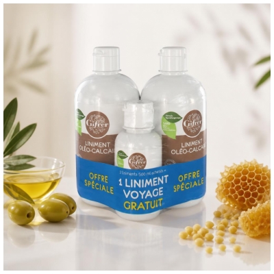 Gifrer Oil-Limestone Stabilized Liniment 2 x 500ml + Free Travel Liniment 100ml