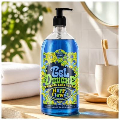 Les Petits Bains de Provence Suihkugeeli Bergamotti & Orvokki 1 L