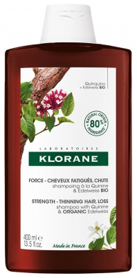 Klorane Strength - Tired Hair & Fall Shampoo with Quinine and Edelweiss Organic 400ml