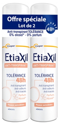 Etiaxil Anti-Transpirant Tolérance 48H Lot de 2 x 150 ml