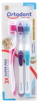 Ortodont 3 Super-Pro Sensitive Soft Toothbrushes