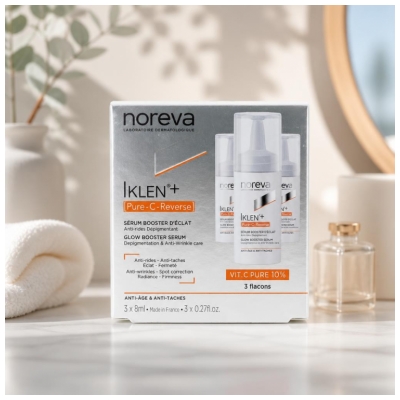 Noreva Iklen+ [Pure-C-Reverse] Regenerating Booster Serum Set van 3 x 8 ml