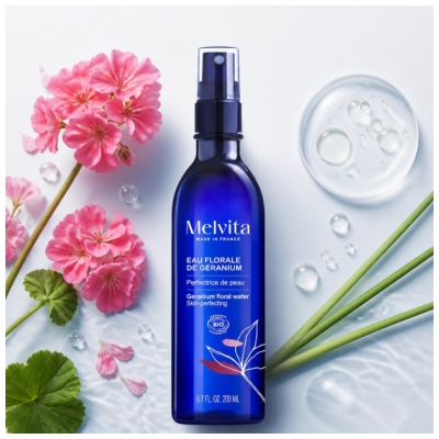 Melvita Organic Geranium Floral Water Spray Bottle 200 ml