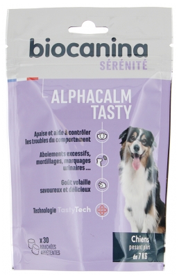 Biocanina Alphacalm Tasty Dogs +7 kg 30 Kęsów