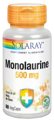 Solaray Monolaurina 500 mg 60 Capsule Vegetali