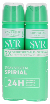 SVR Spirial Spray Végétal Dezodorant Przeciw Wilgoci 48H Lot 2 x 75 ml