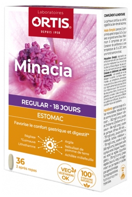 Ortis Minacia Regular Estomac 36 Comprimés