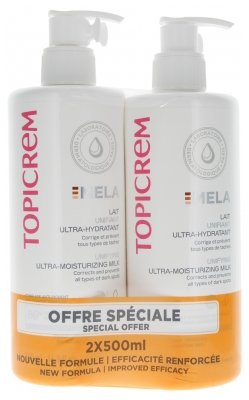 Topicrem MELA Latte Schiarente Ultra-idratante 2 x 500 ml