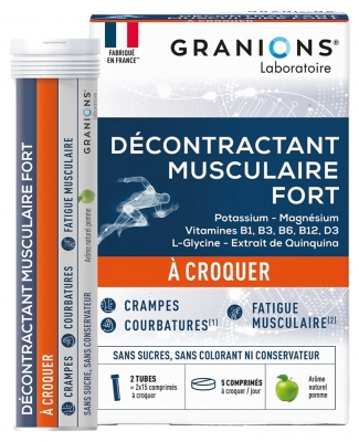 Granions Décontractant Musculaire Fort à Croquer 30 Comprimés