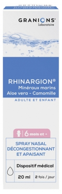 Granions Spray Nasale Decongestionante e Lenitivo Rhinargion 20 ml