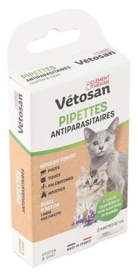 Clément Thékan Vétosan Kitten and Cat 2 Repellent Pipettes