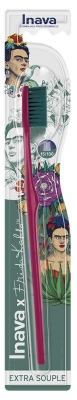 Inava x Frida Kahlo Brosse à Dents Extra Souple 15/100 - Couleur : Magenta