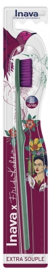 Periuță de Dinți Extra Moale Inava x Frida Kahlo 15/100 - Culoare: Verde ieder?