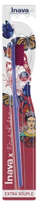 Inava x Frida Kahlo Brosse à Dents Extra Souple 15/100 - Couleur : Bleu Cobalt