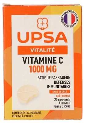 UPSA Vitality Vitamin C 1000mg 20 Tablets to Crunch