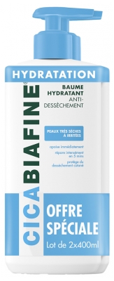 CicaBiafine Anti-Dryness Hydrating Balm 2 x 400ml