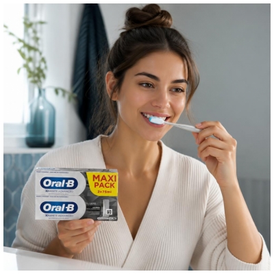Oral-B 3D White Advanced Luksusa Ogle zobu pasta 2 x 75 ml iepakojumā
