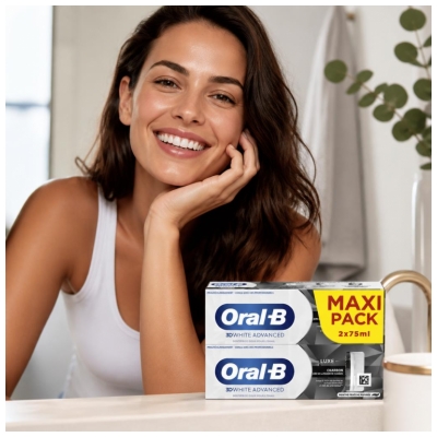Oral-B 3D White Advanced Luksusa Ogle zobu pasta 2 x 75 ml iepakojumā