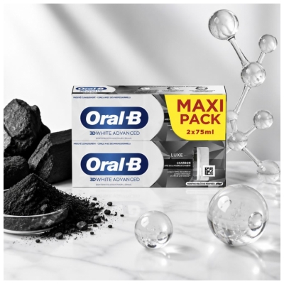 Oral-B 3D White Advanced Luksusa Ogle zobu pasta 2 x 75 ml iepakojumā