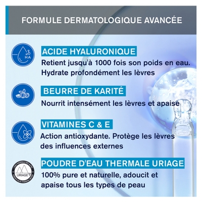 Uriage Stick Lèvres Hydratant à la Poudre d'Eau Thermale 4 g