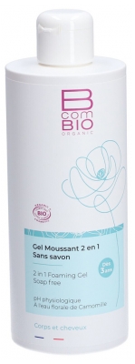 BcomBIO Gel Moussant 2en1 Sans Savon Bio 500 ml