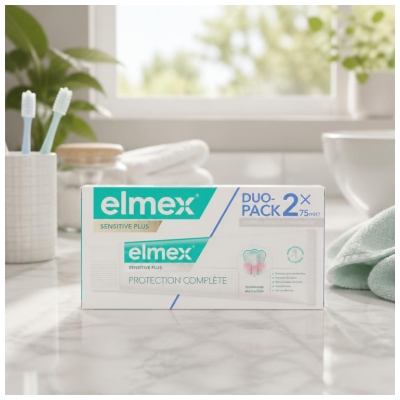 Elmex Protecție Completă Pastă de dinți Sensitive Plus Set de 2 x 75 ml