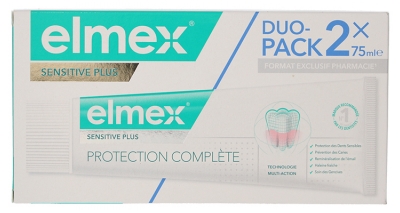 Elmex Vollständige Pflege Zahnpasta Sensitive Plus 2 x 75 ml Packung