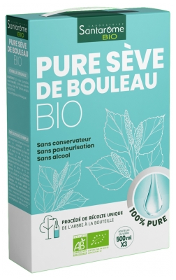 Santarome Linfa di Betulla Pura Biologica 3 x 500 ml