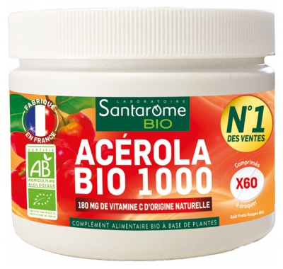 Santarome Biologische Acerola 1000 60 Tabletten