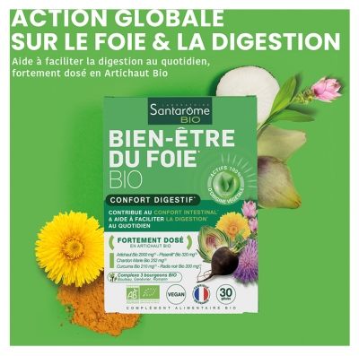 Santarome Bio Bien-Être du Foie Bio 30 Gélules