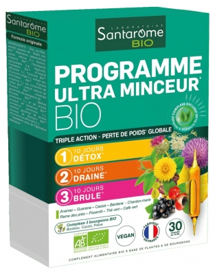 Santarome Bio Programme Ultra Minceur Bio 30 Ampoules