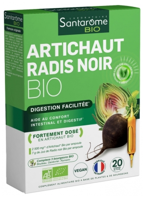 Santarome Bio Artichaut Bio Radis Noir Bio 20 Ampoules