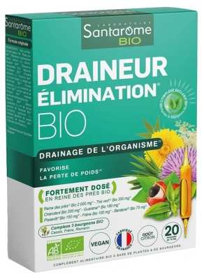 Santarome Draineur Élimination Bio 20 Ampoules