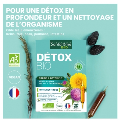 Santarome Bio Détox Bio 20 Ampoules