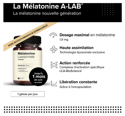A-Lab Mélatonine Liposomale 1,9 mg 30 Gélules