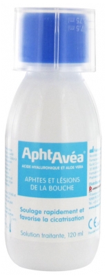 AphtAvéa Acide Hyaluronique Et Aloe Vera Solution Traitante 120 ml