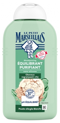 Le Petit Marseillais Shampoing Équilibrant Purifiant à la Poudre d'Argile Blanche 250 ml