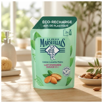Le Petit Marseillais Creme de Limpeza para Mãos Leite de Amêndoa Doce Eco-Refil 250 ml