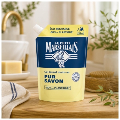 Le Petit Marseillais Gel Lavant Mains Pur Savon Éco-Recharge 250 ml